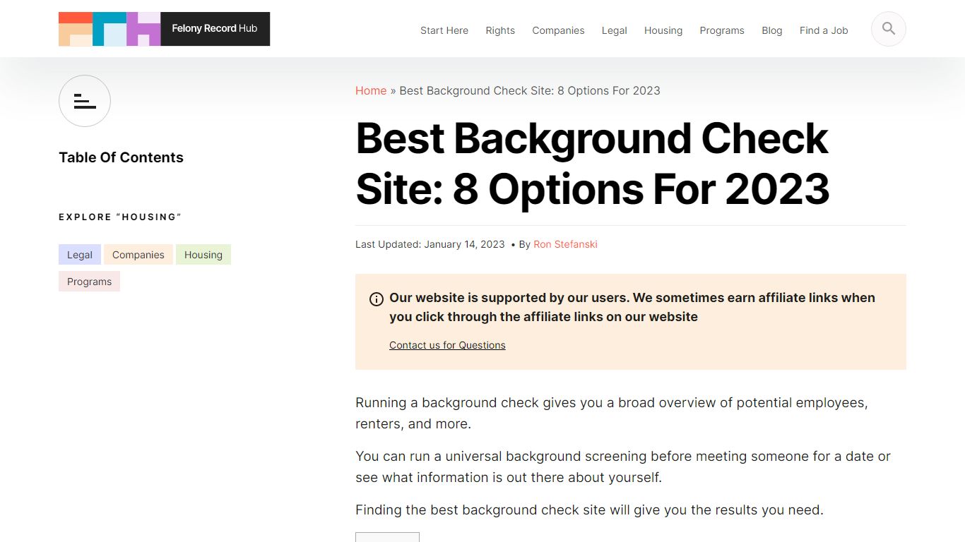 Best Background Check Site: 8 Options For 2023 - Felony Record Hub